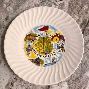 Vintage Maggie Valley, NC Ghost Town Souvenir Plate